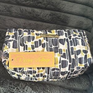 Revive vintage cosmetic bag navy blue and green
